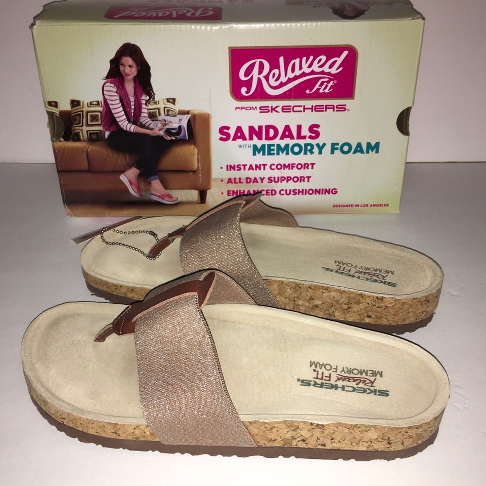 Sketchers Shimmer Chic Relaxed Fit “ Granola”